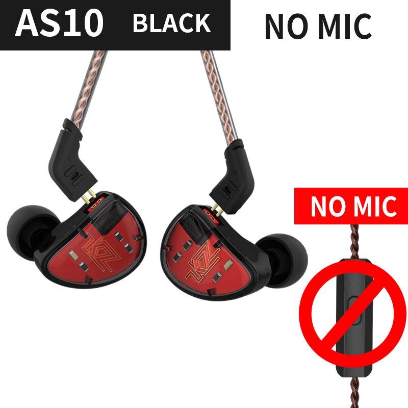 KZ AS10 Headset 5 Balance Armature Driver HIFI Earphone