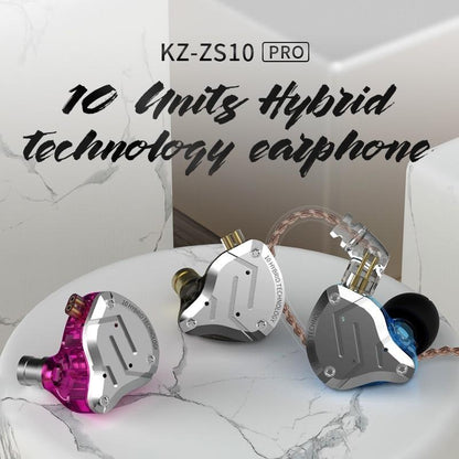 KZ ZS10 Pro Aptx HD Cable In Ear Hybrid 4BA+1DD Hifi Bass Earphones