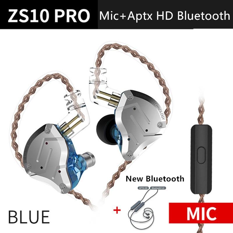 KZ ZS10 Pro Aptx HD Cable In Ear Hybrid 4BA+1DD Hifi Bass Earphones