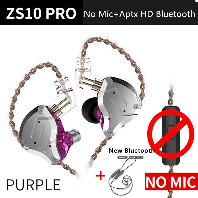 KZ ZS10 Pro Aptx HD Cable In Ear Hybrid 4BA+1DD Hifi Bass Earphones