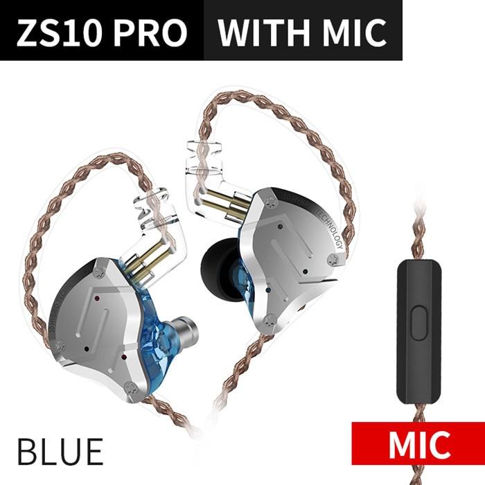 KZ ZS10 Pro Aptx HD Cable In Ear Hybrid 4BA+1DD Hifi Bass Earphones