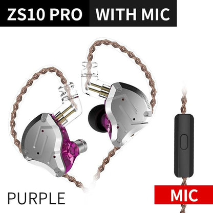 KZ ZS10 Pro Aptx HD Cable In Ear Hybrid 4BA+1DD Hifi Bass Earphones