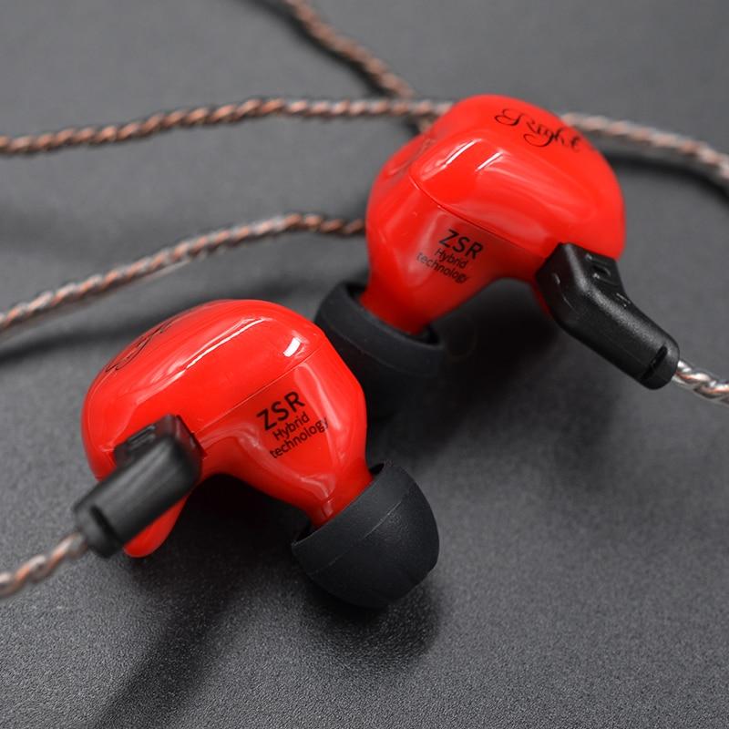 KZ ZSR Six Drivers In Ear Earphone Armature And Dynamic Hybrid