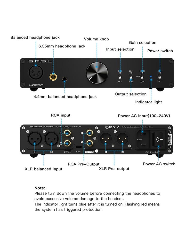 SMSL HO200 HiRes headphone amplifier